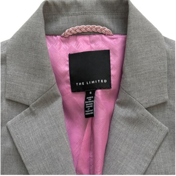 The Limited Blazer Jacket Gray Button Front Career Basic Blazer Size 6 - Picture 8 of 11